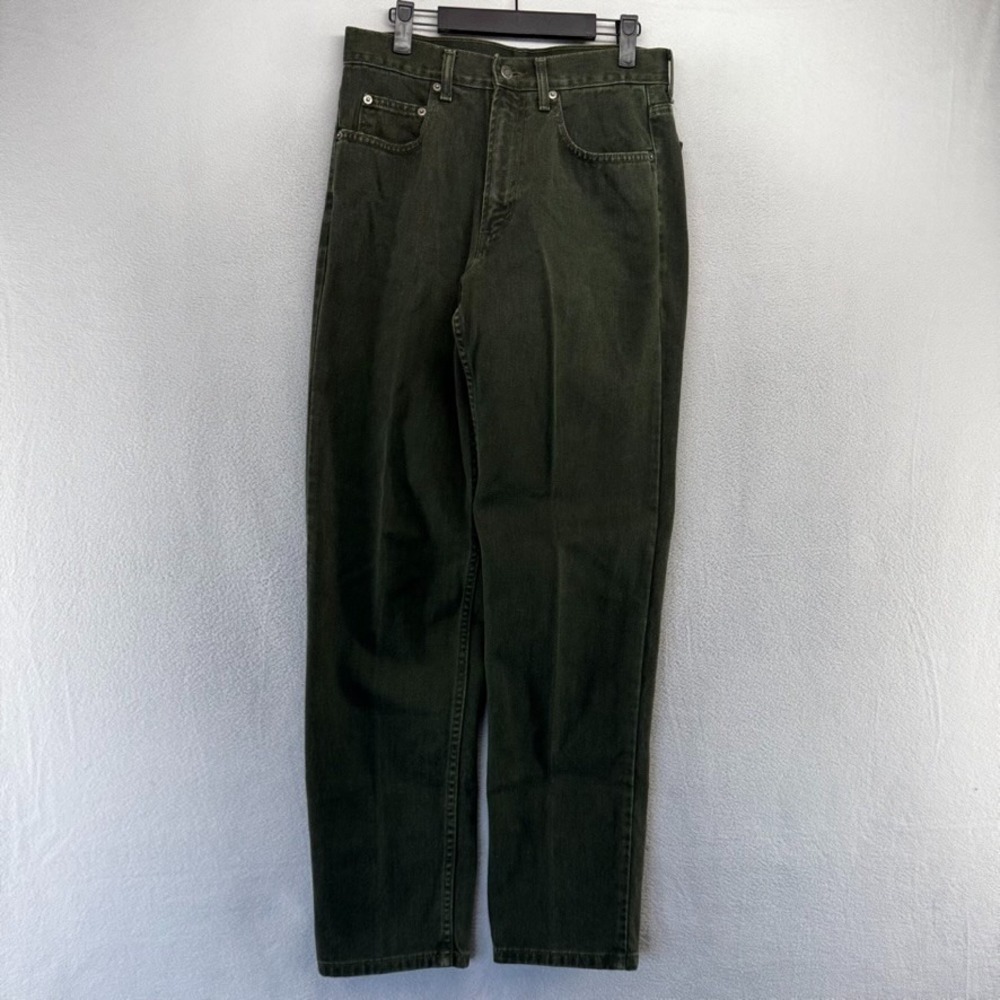 Vintage Gap Jeans Women's 31 Green Denim Made In USA Easy Fit Loose Tapered 90s